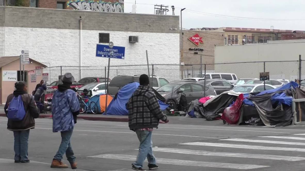 USA: Homeless camps pop up across LA in 'unprecendented crisis'
