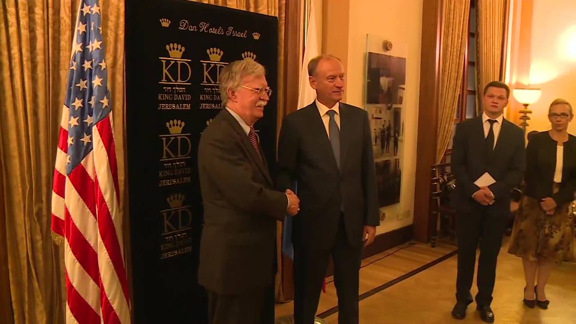 Israel: Asesor de Seguridad Nacional de EE.UU, John Bolton, se reúne con su homólogo ruso antes de cumbre