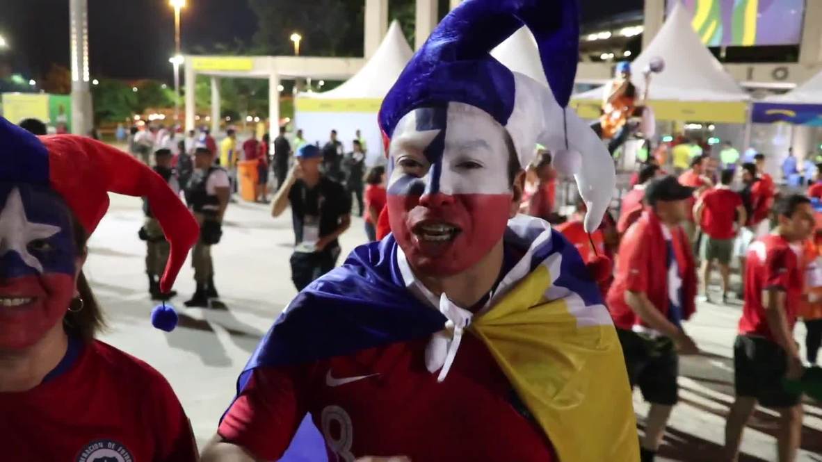 Brazil: Fans in high spirits ahead of Chile-Uruguay match at the Maracana
