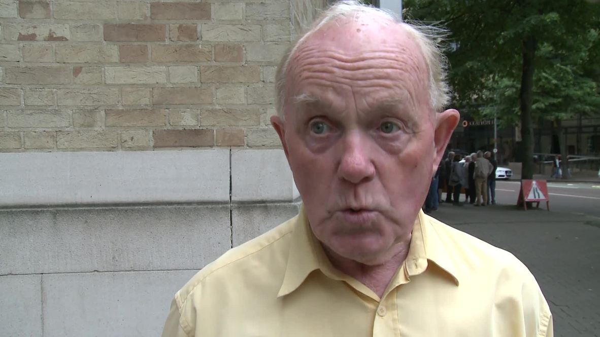 UK: Pensioners protest outside BBC office against scrapping of free TV licenses