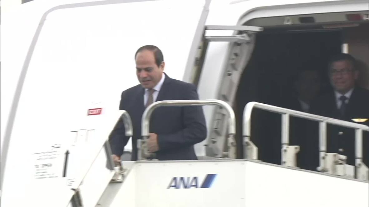 Japan: Sisi arrives for G20 summit in Osaka