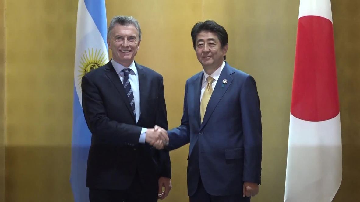 Japón: Macri y Abe mantienen reunión bilateral al margen de la cumbre del G20