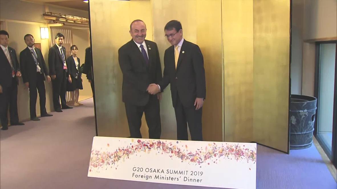 Japón: Los ministros de Exteriores del G20 acuden a una cena formal durante la cumbre