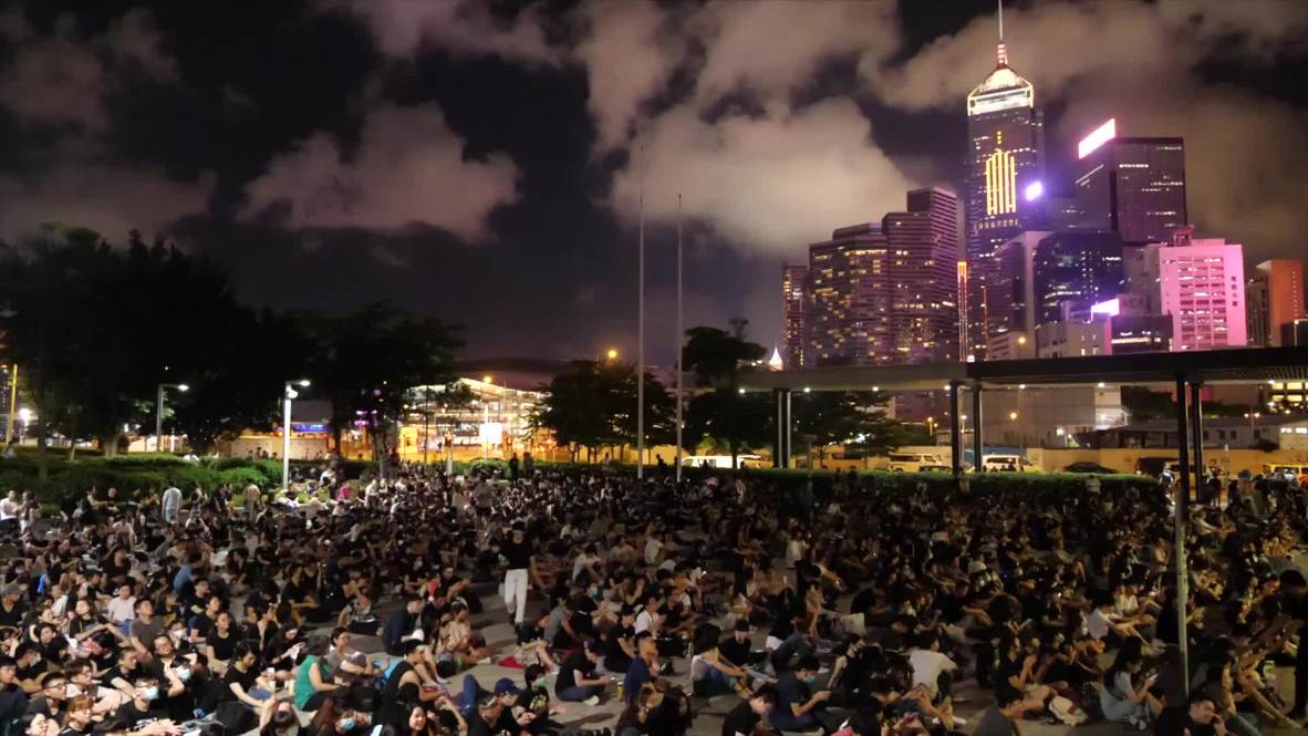 Hong Kong: Drone captures extradition bill protest outside Legislative Council