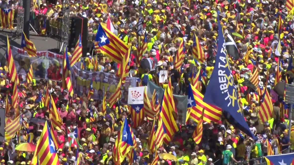 France: 8,000 Catalan activists gather outside EU Parliament for Puigdemont
