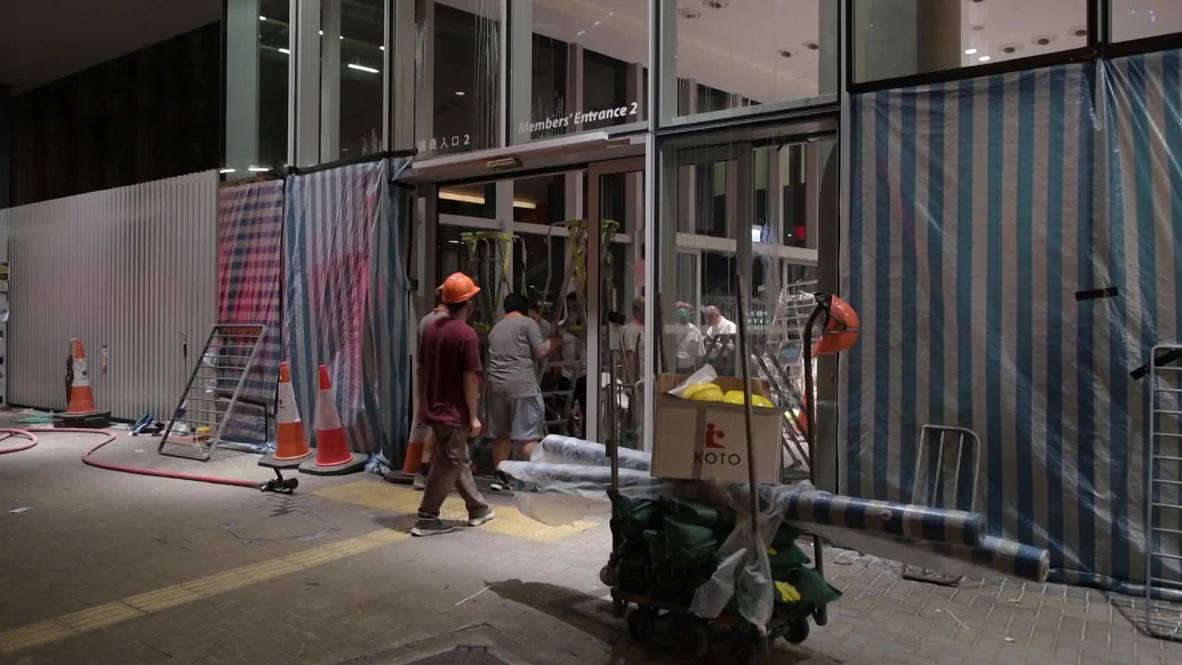 Hong Kong: Consejo Legislativo permanece cerrado mientras los trabajos de limpieza continúan