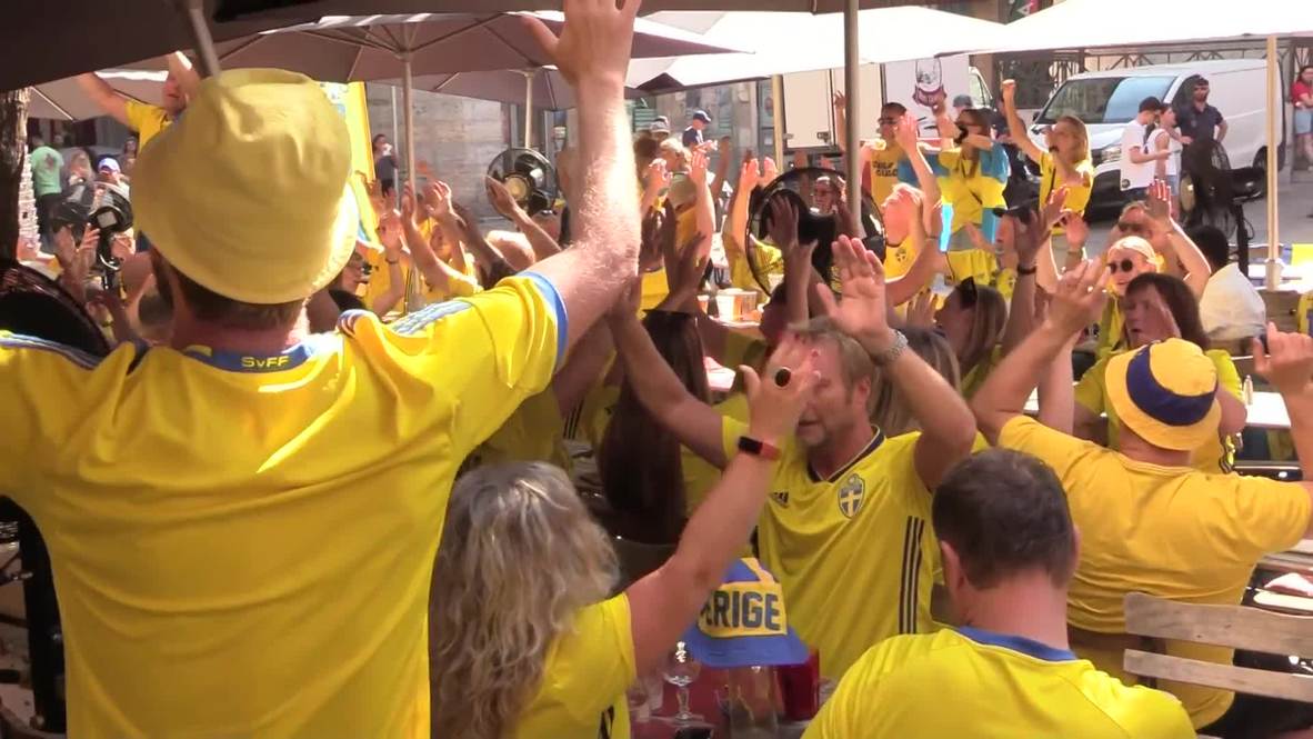 Francia: Aficionados suecos y neerlandeses se reúnen antes de semifinal de la Copa Mundial Femenina