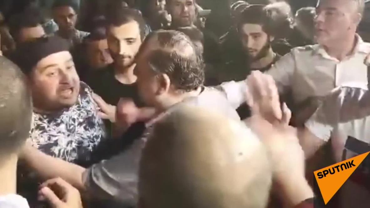 Georgia: Dozens protest insulting statements against Putin on Rustavi 2 Channel