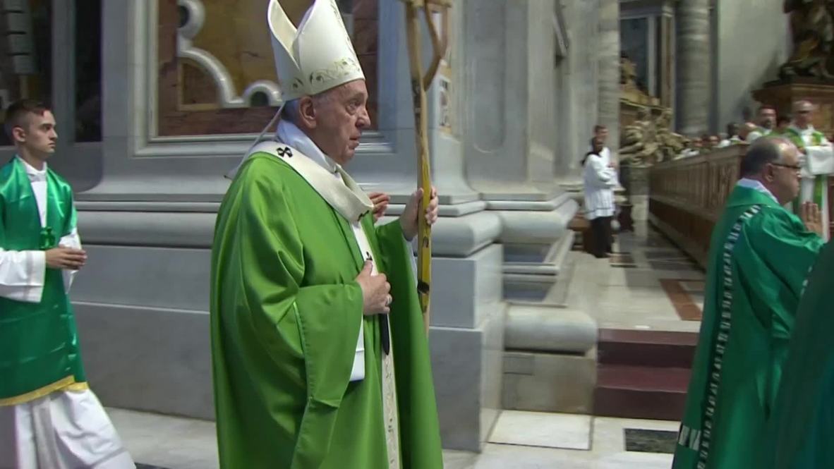 Holy See: Pope Francis holds special mass for 'those rejected by globalised society'