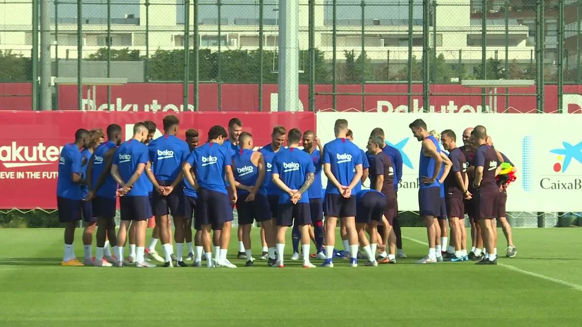 España: Griezmann entrena por primera vez con el FC Barcelona