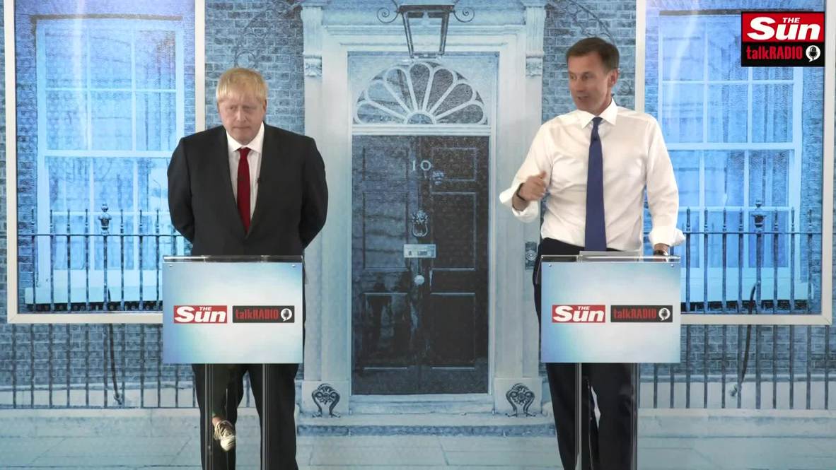 UK: Boris Johnson and Jeremy Hunt go head to head in leadership debate