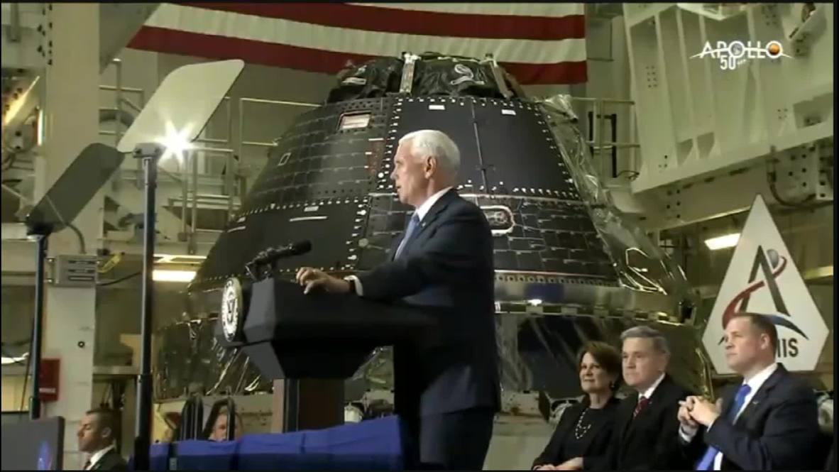 EE.UU.: "América liderará en el espacio una vez más"- Pence en al aniversario del Apollo 11
