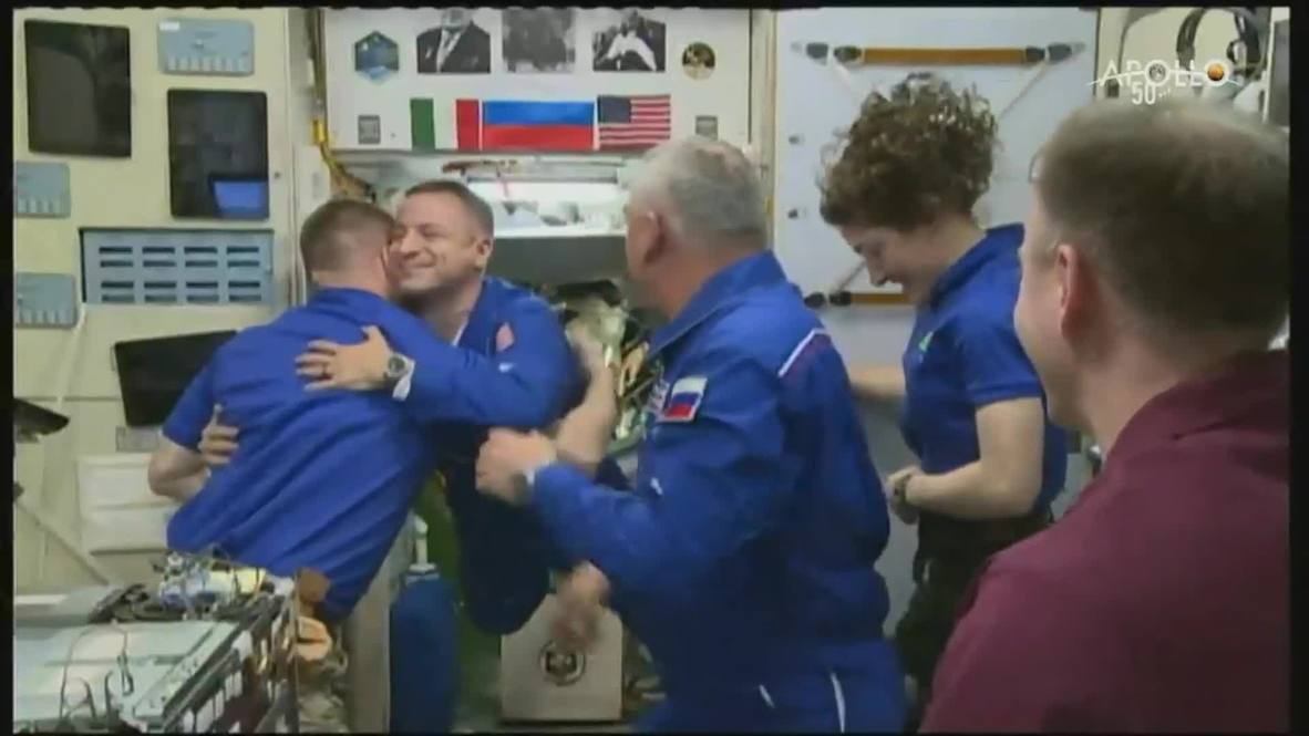 ISS: Skvortsov, Parmitano and Morgan board ISS
