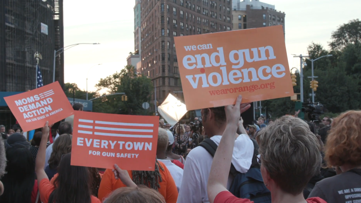 USA: Gun safety activists hold vigil for victims of shootings in New York