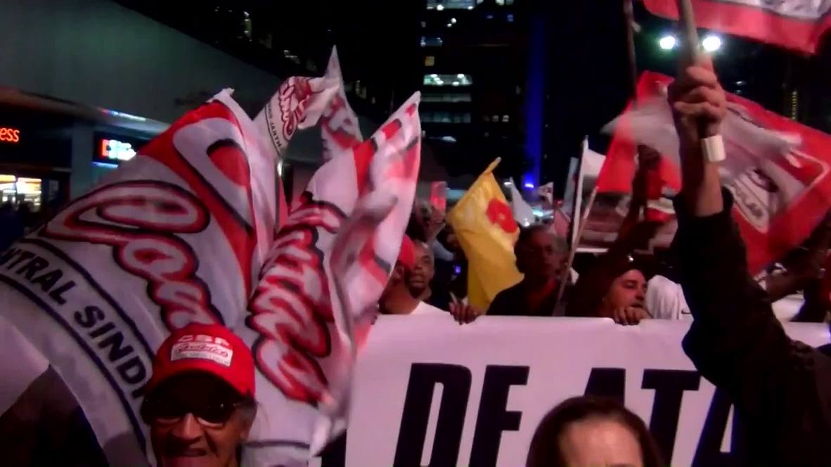 Brazil: Protesters rally against Bolsonaro's proposed pension reform in Sao Paulo