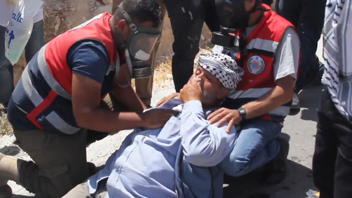 State of Palestine: Israeli forces fire teargas at Palestinian protesters near Ramallah