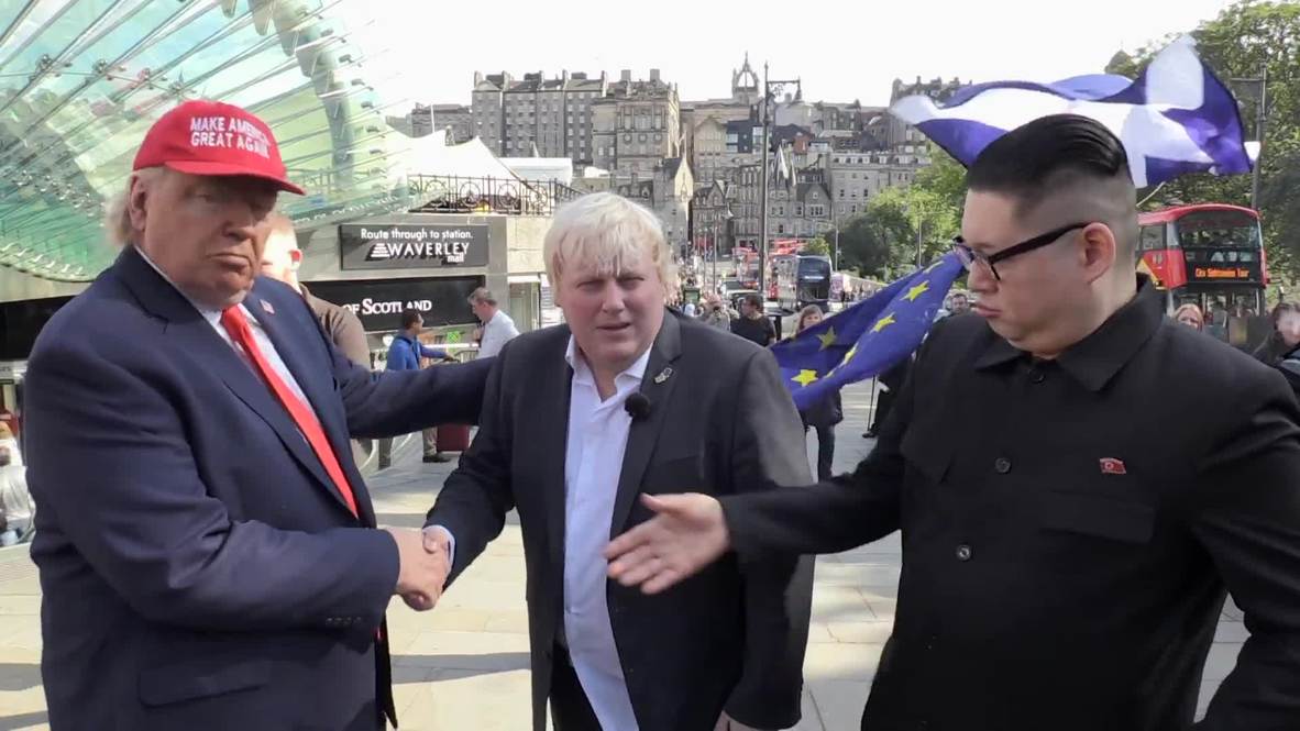 Reino Unido: El "Jaz político" llega a Edimburgo con la banda de imitadores de Trump y Kim Jong-Un