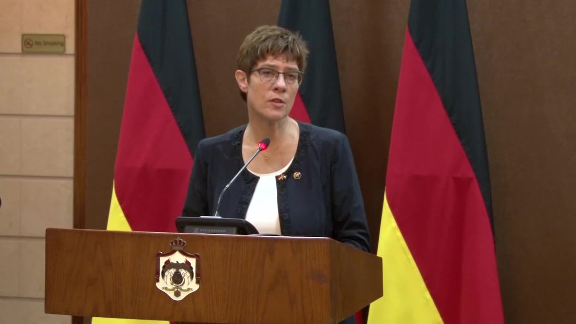 Jordan: German DM AKK meets with FM Safadi in Amman