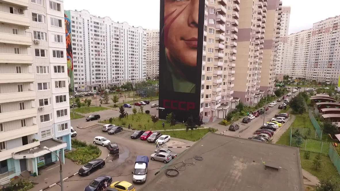 Russia: Massive Yuri Gagarin mural unveiled in Odintsovo