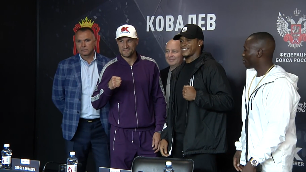 Rusia: Serguéi Kovalev y Anthony Yarde hablan con la prensa antes de la pelea por el título mundial