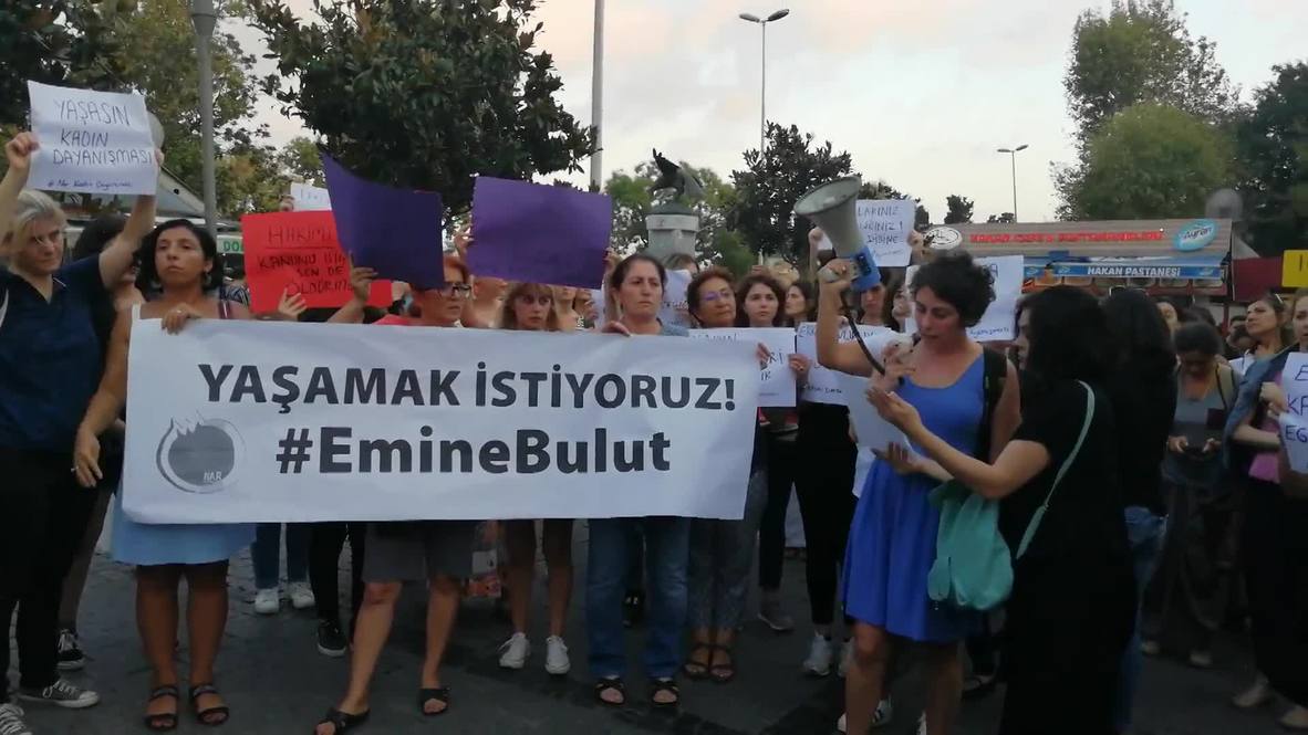 Turkey: Protesters rally against domestic violence after mother murdered by ex-husband