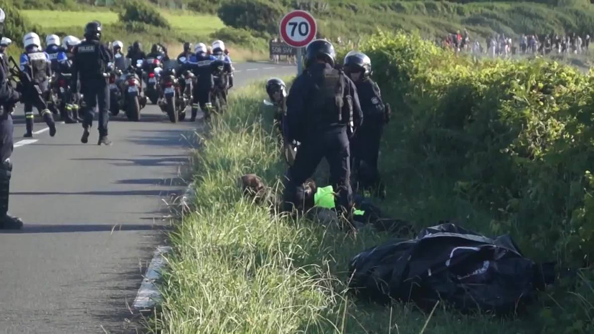France: French police prevent press from filming G7 protest arrests