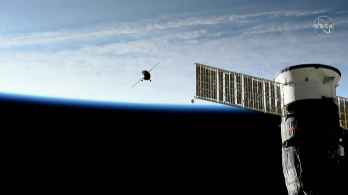 ISS: Robot-carrying Soyuz spacecraft docks with ISS on second attempt