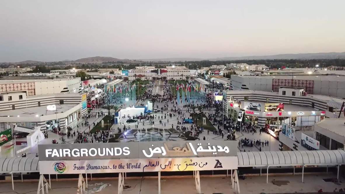 Siria: Imágenes desde un dron muestran la mayor feria internacional de Damasco
