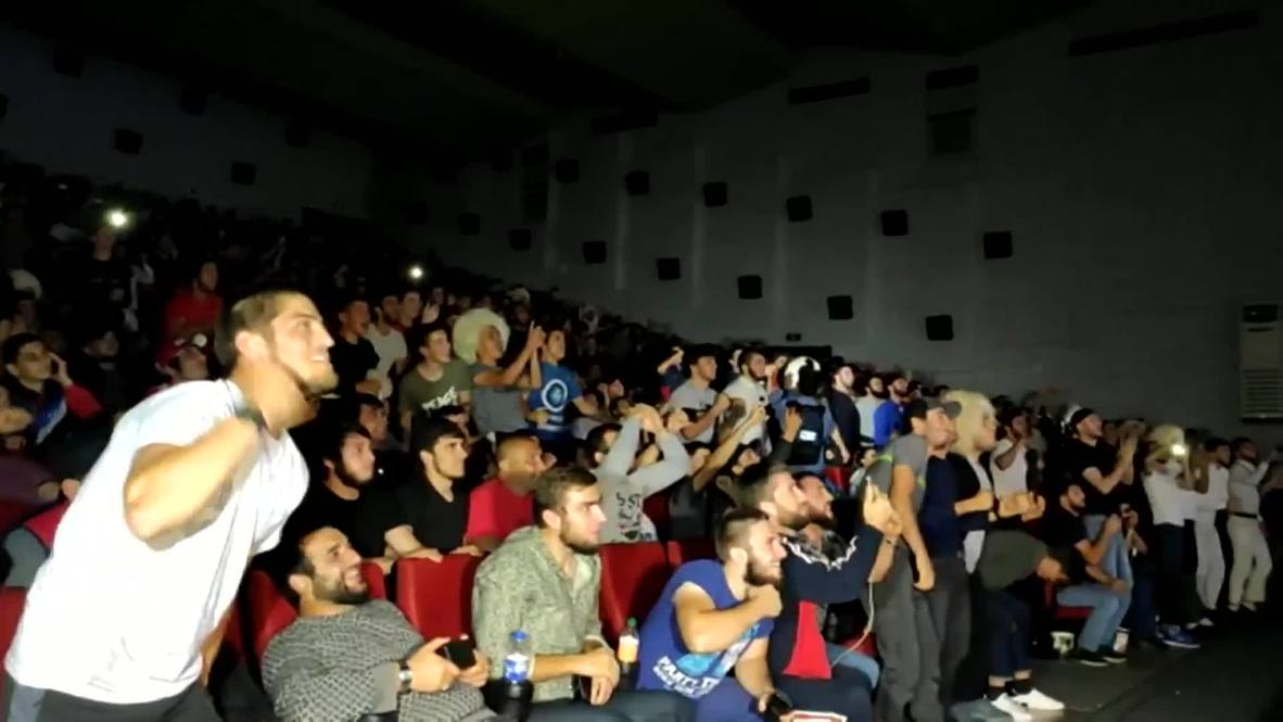 Russia: Fans gather in Khabib’s hometown to watch him battle Poirier at UFC 242