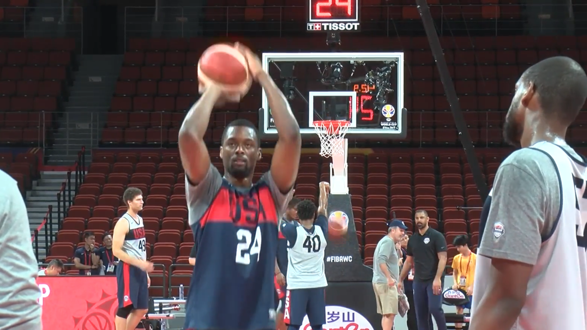 China: El equipo de baloncesto de EE.UU. se entrena en Shenzen antes de su partido contra Brasil