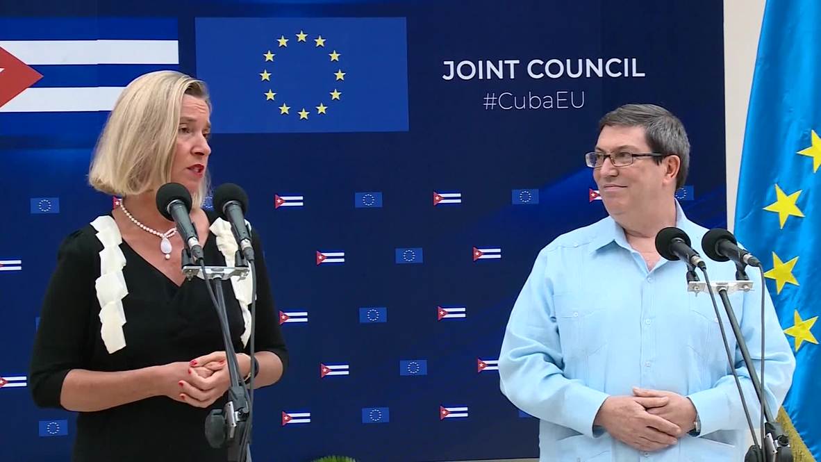 Cuba: Mogherini destaca el apoyo de la UE a La Habana a pesar de las sanciones de EE.UU.