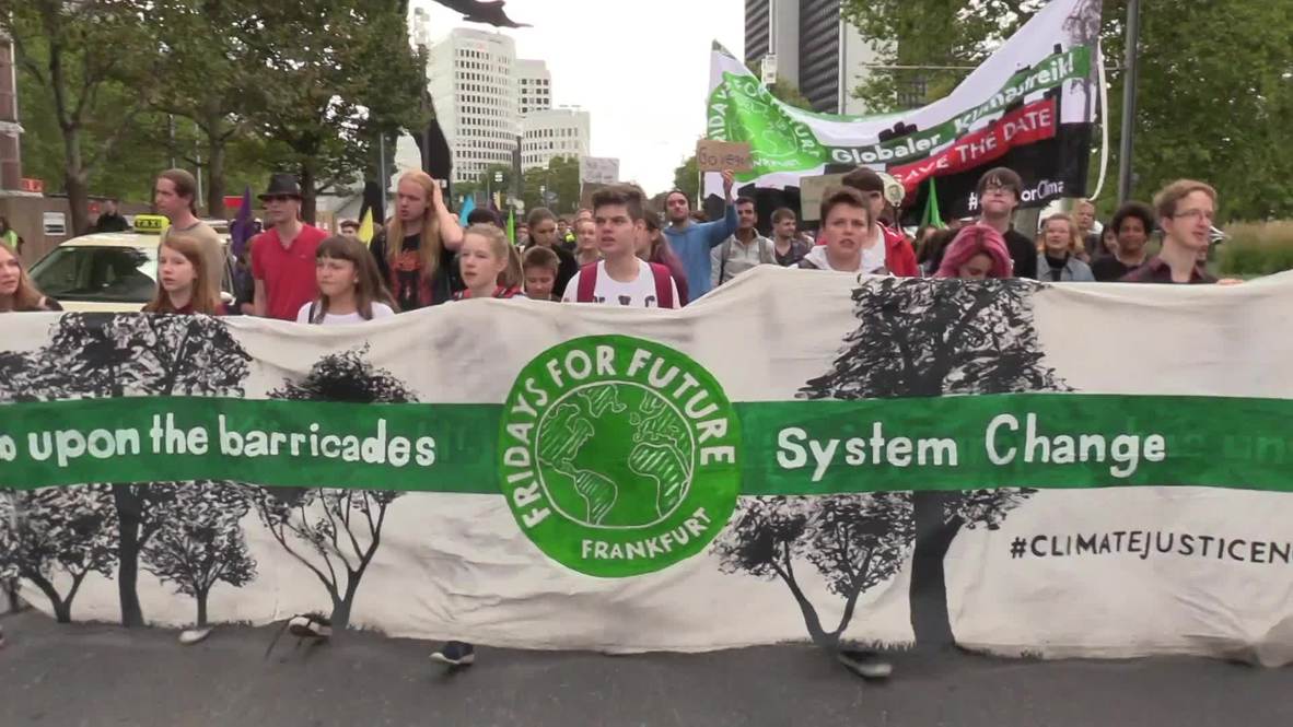 Germany: 'Fridays for Future' activists protest against Frankfurt Motor Show