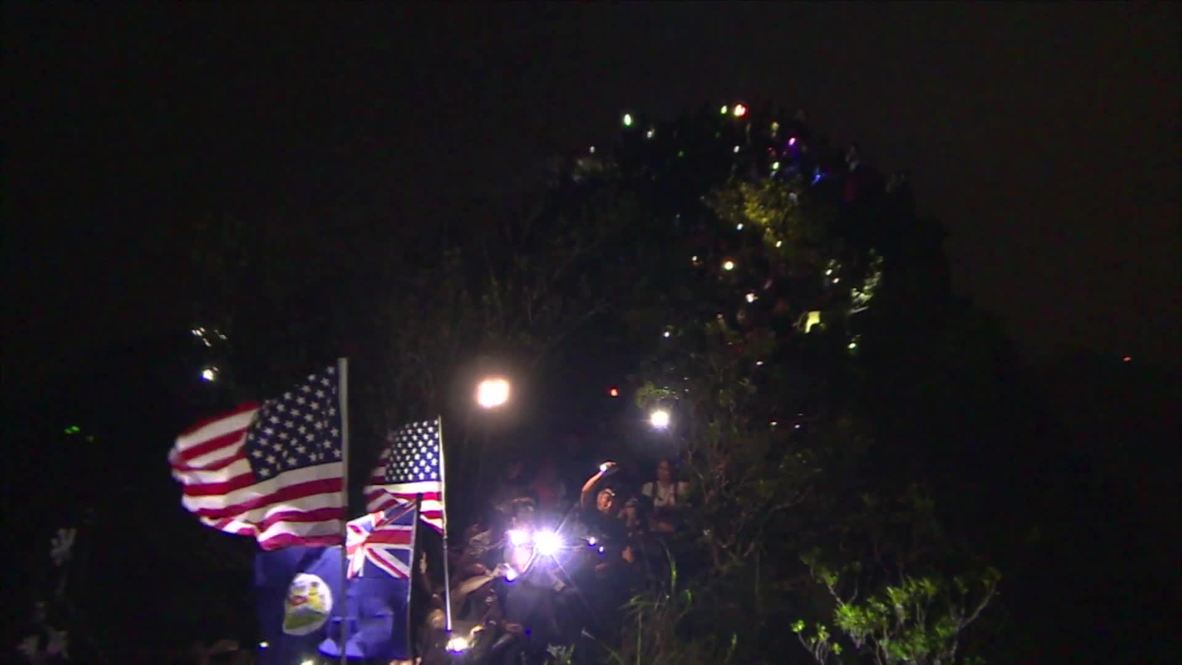 Hong Kong: Activists light up Lion Rock Hill marking Mid-Autumn Festival