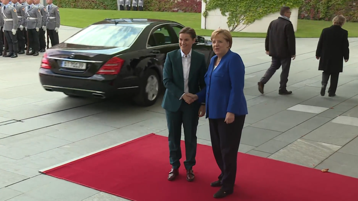 Germany: Merkel welcomes Serbian PM Brnabic before Berlin talks