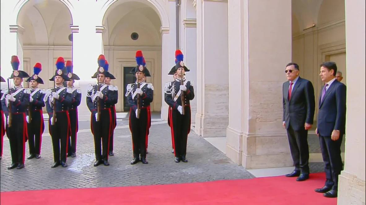 Italy: Libyan GNA's Al-Sarraj visits Conte in Rome