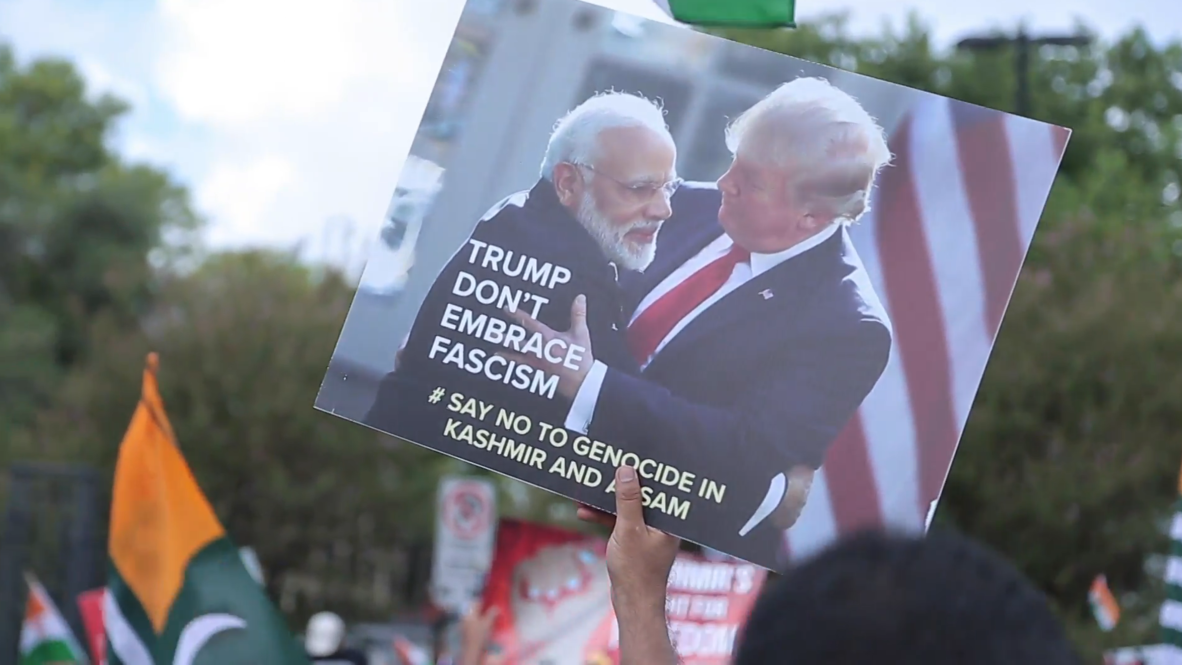 EE.UU.: Protesta contra el "genocidio en Cachemira" durante la reunión entre Modi y Trump