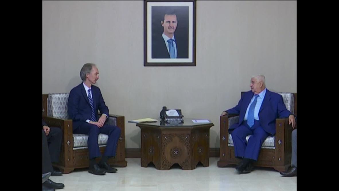 Syria: UN Syria envoy meets FM Muallem to discuss constitutional committee