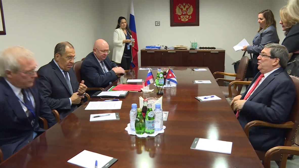 ONU: Serguéi Lavrov y Bruno Rodríguez conversan en reunión paralela durante la AGNU