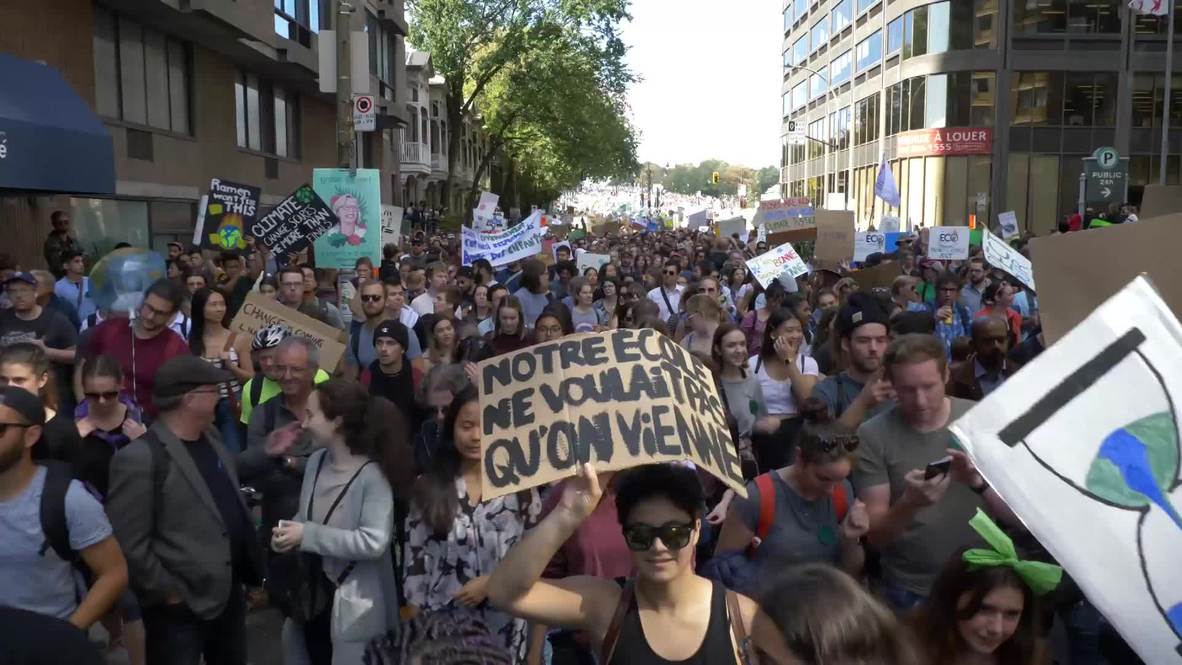 Canadá: Greta Thunberg lidera marcha que congrega a casi 500 mil personas en Montreal