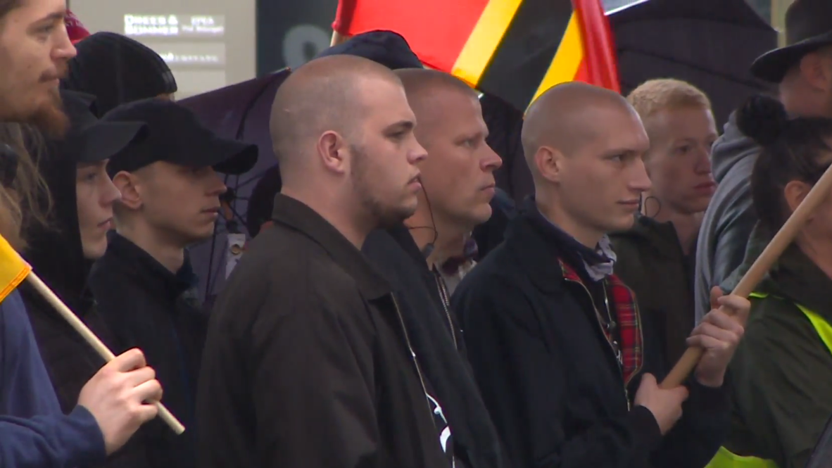 Germany: Police pepper spray counter-protesters at far-right Hamburg rally