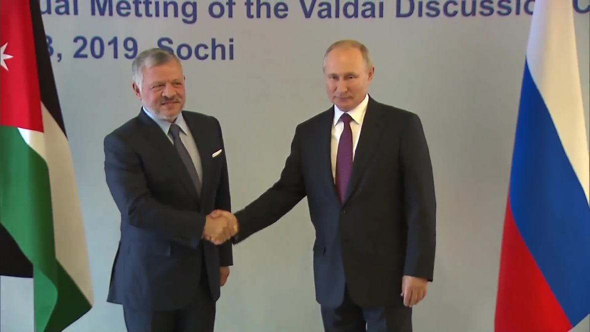 Russia: Jordan’s King Abdullah meets Putin in Sochi