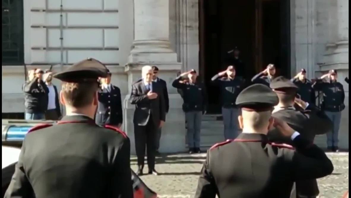 Italy: Security forces ring sirens to honour policemen killed in Trieste shooting