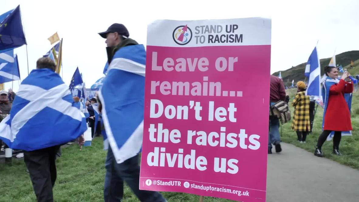 UK: Scottish independence movement march in capital
