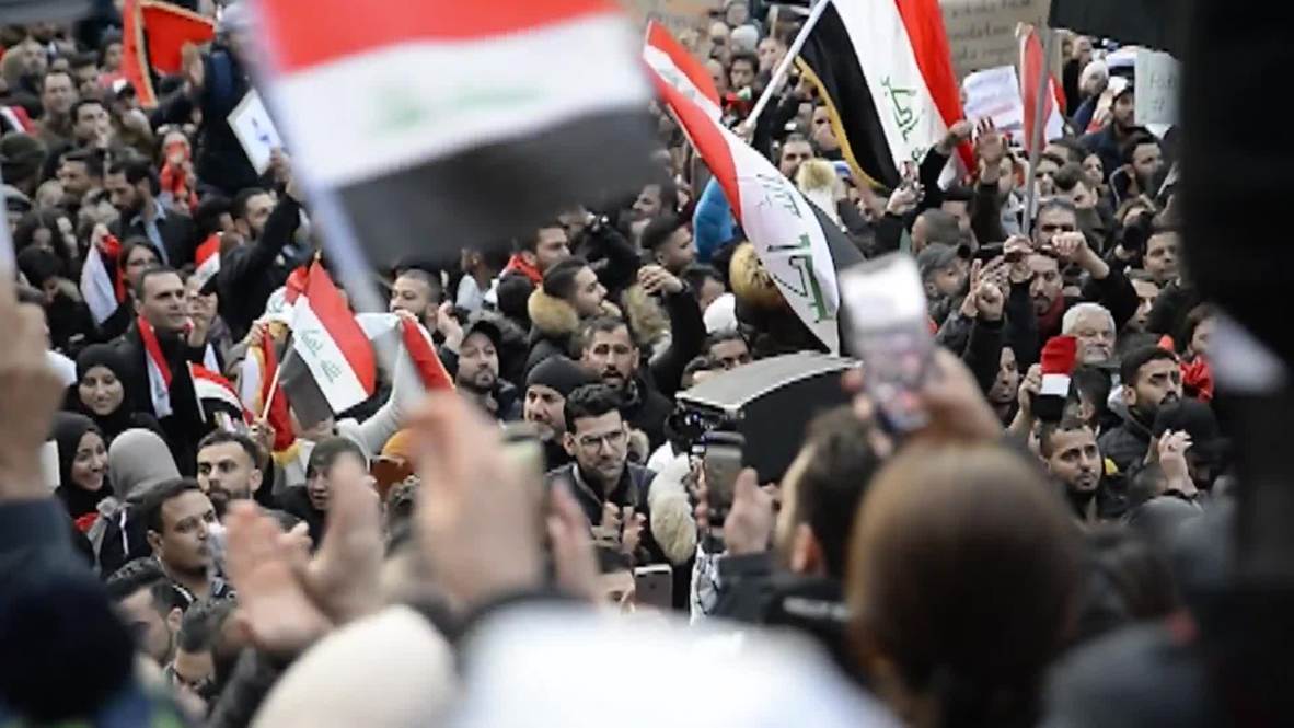 Sweden: Hundreds rally in support of anti-govt protesters in Iraq