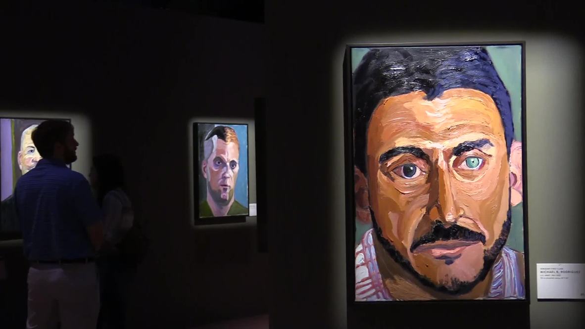 USA: George W Bush's paintings of veterans exhibited in Washington DC