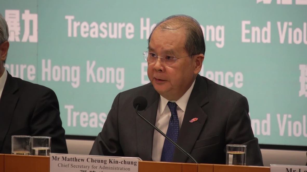 Hong Kong: 'We only clamped down on violence' - Chief Secretary for Administration