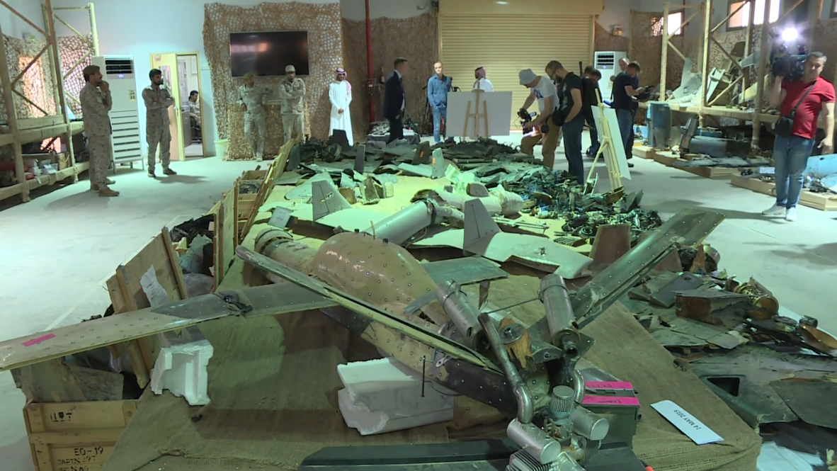 Saudi Arabia: Wreckage of drones, missiles allegedly used in Aramco attacks put on display