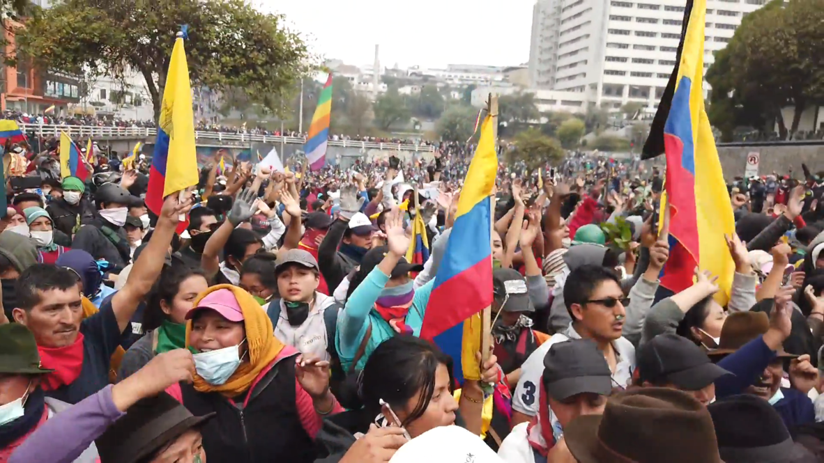 Ecuador: Indigenous groups join thousands protesting Moreno govt in Quito