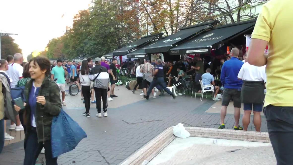 Bulgaria: England fans clash with police ahead of Euro 2020 qualifier in Sofia