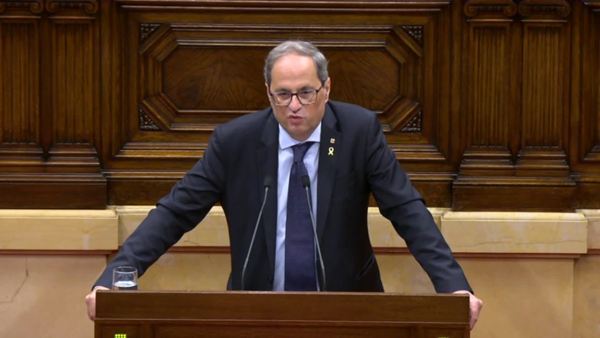 España: Presidente catalán Quim Torra reitera que jamás aceptarán la sentencia del ‘procés’